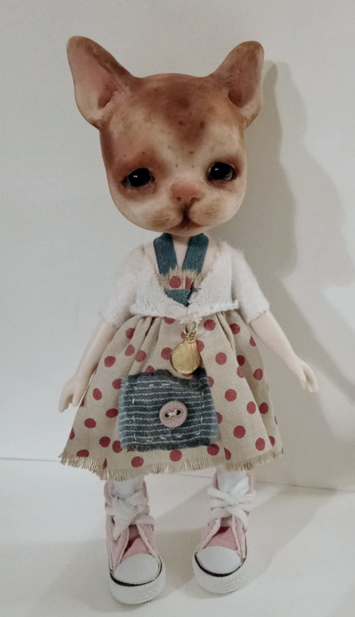 The Kitty Stella ooak handmade 8'' full set ready doll by Ppinkydolls - Image 2