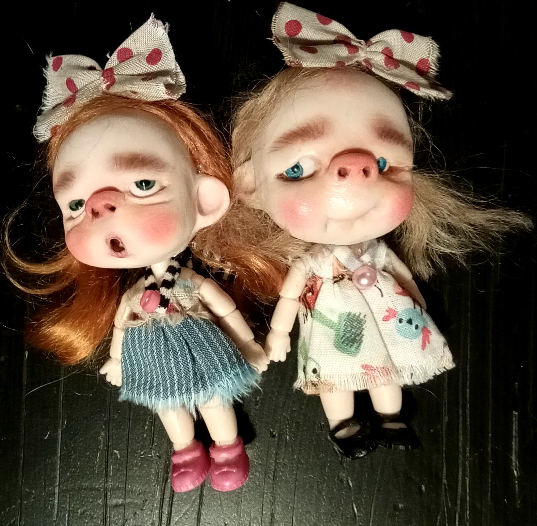 The Bad Bunnies " tiny handmade dolls - Image 3