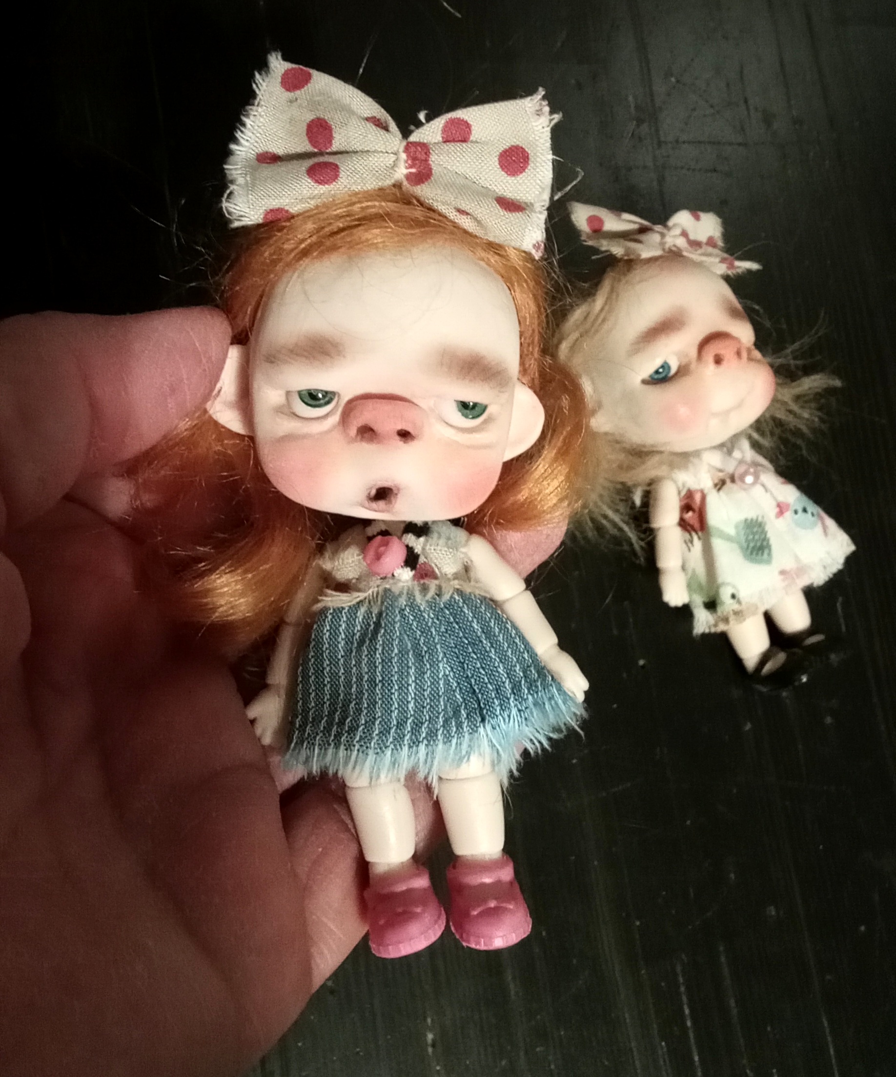 The Bad Bunnies " tiny handmade dolls - Image 2