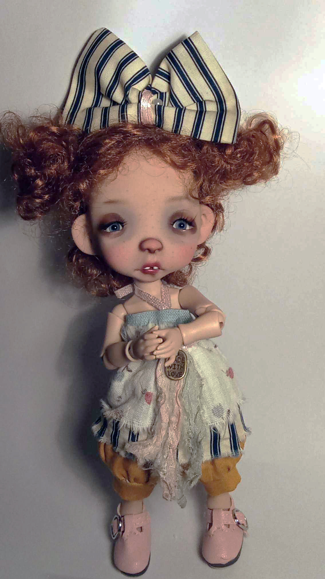 Lily Rose doll 18cm-7 inches,1/8 bjd handmade doll - Image 4
