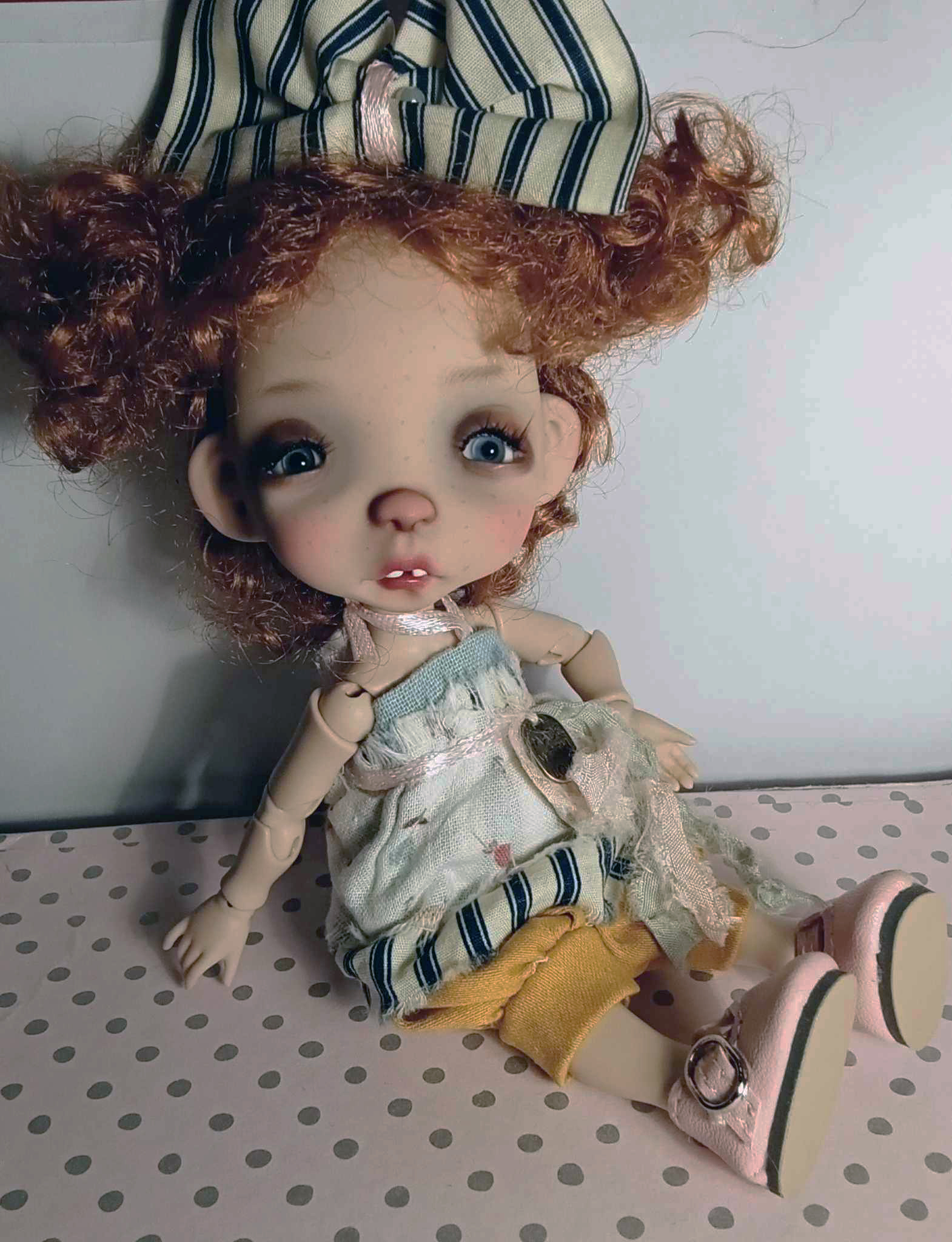 Lily Rose doll 18cm-7 inches,1/8 bjd handmade doll - Image 3