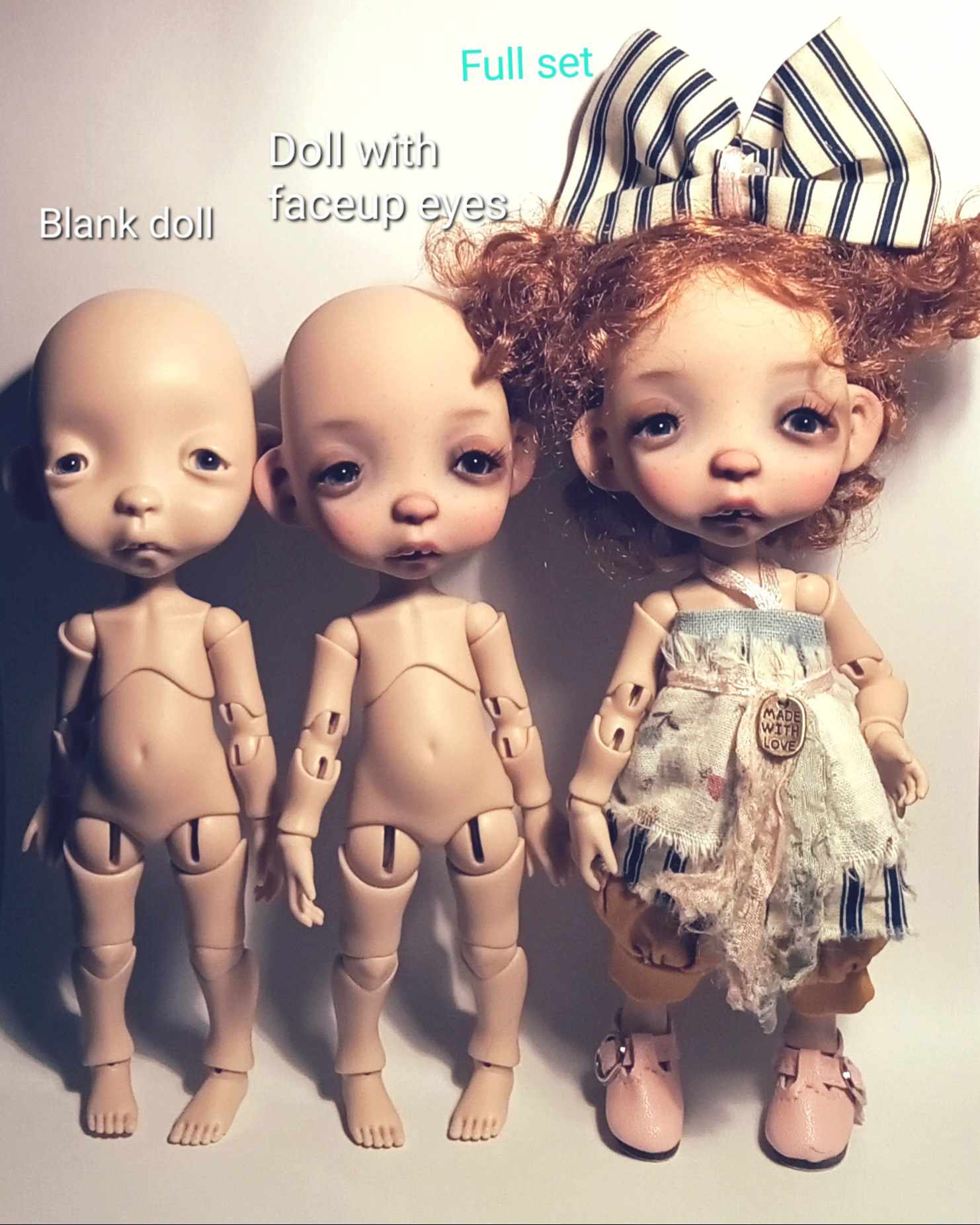 Lily Rose doll 18cm-7 inches,1/8 bjd handmade doll - Image 7