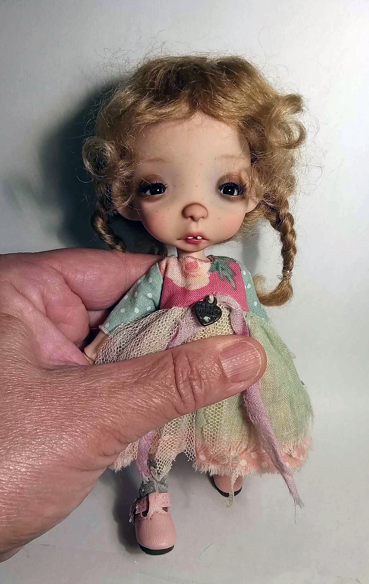 Lily Rose doll 18cm-7 inches,1/8 bjd handmade doll - Image 2