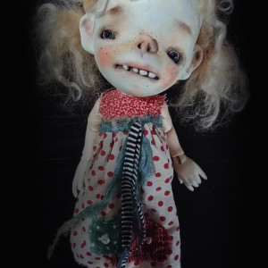 The Monster Bat 11.5 inches OOAK bjd  doll ,art doll by Ppinkydolls