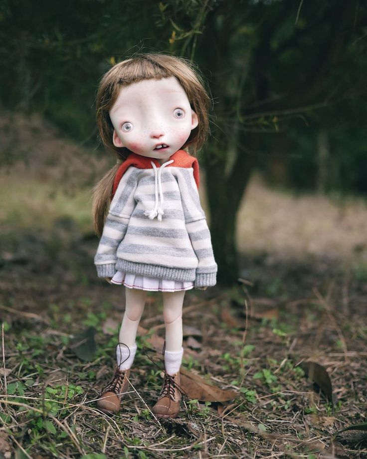 Malisa doll 11.5 inches with faceup eyes Brown soft wig as photos - Image 2