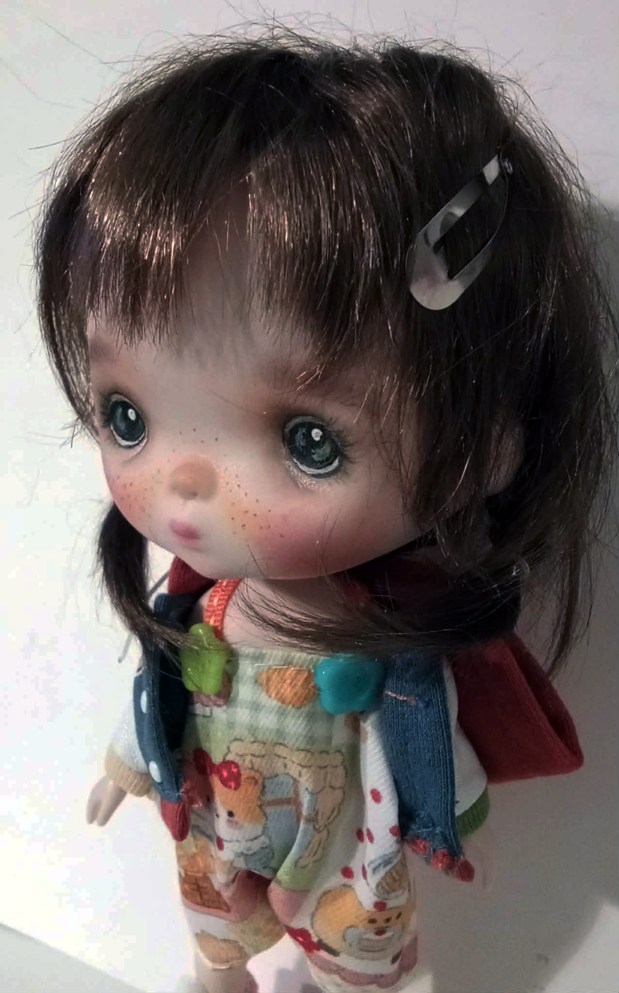 Popola brunet ooak handmade 9'' full set ready doll by Ppinkydolls - Image 2