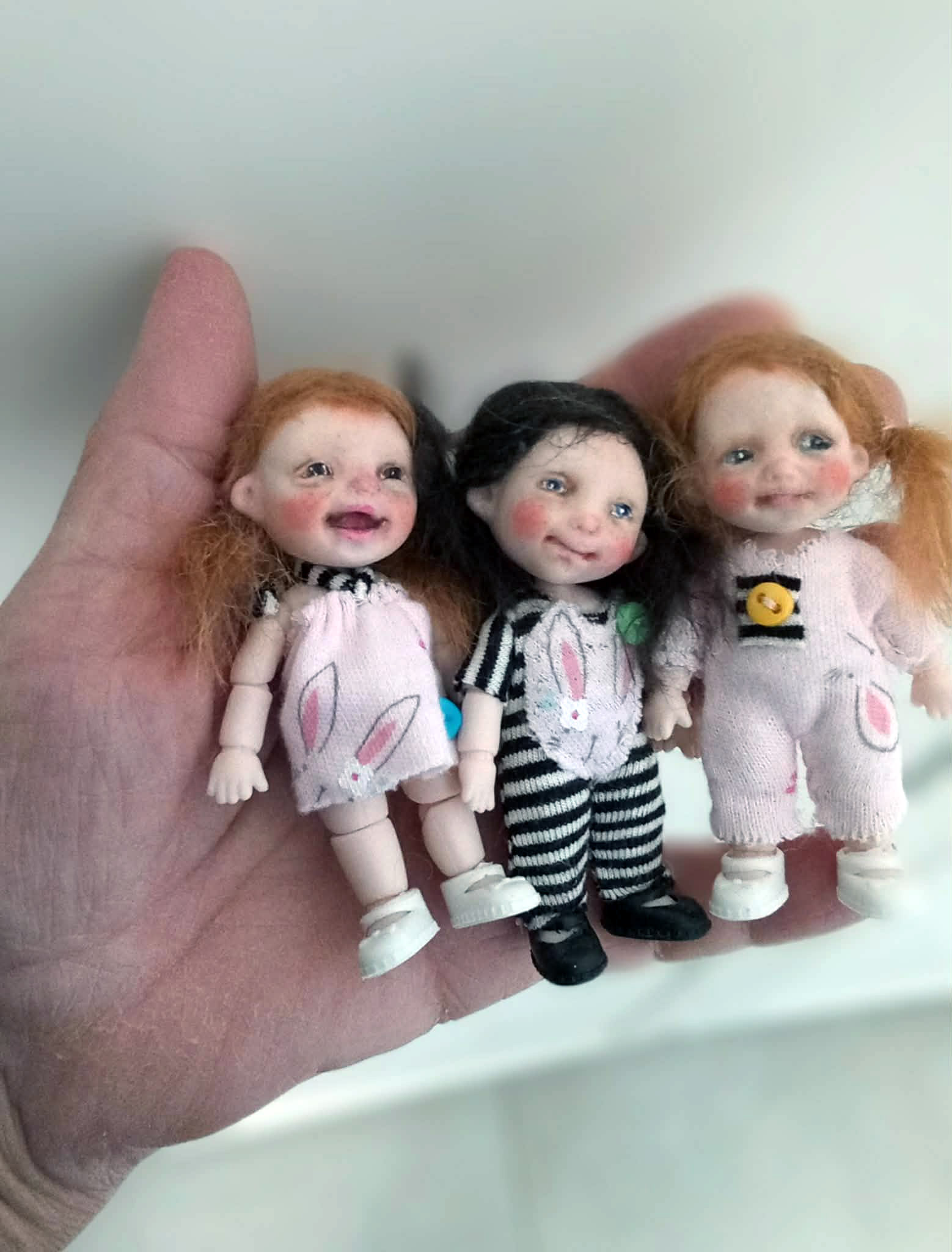 Baby Carot OOAK 3.5 inches dolls,joints body,ready art doll - Image 2