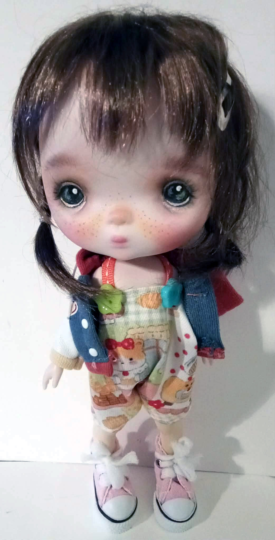 Popola brunet ooak handmade 9'' full set ready doll by Ppinkydolls - Image 4