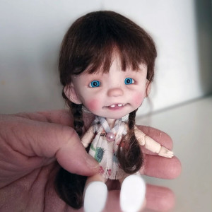 Mini Leli..5.5 inches(13cm) bjd handmade resin doll.
