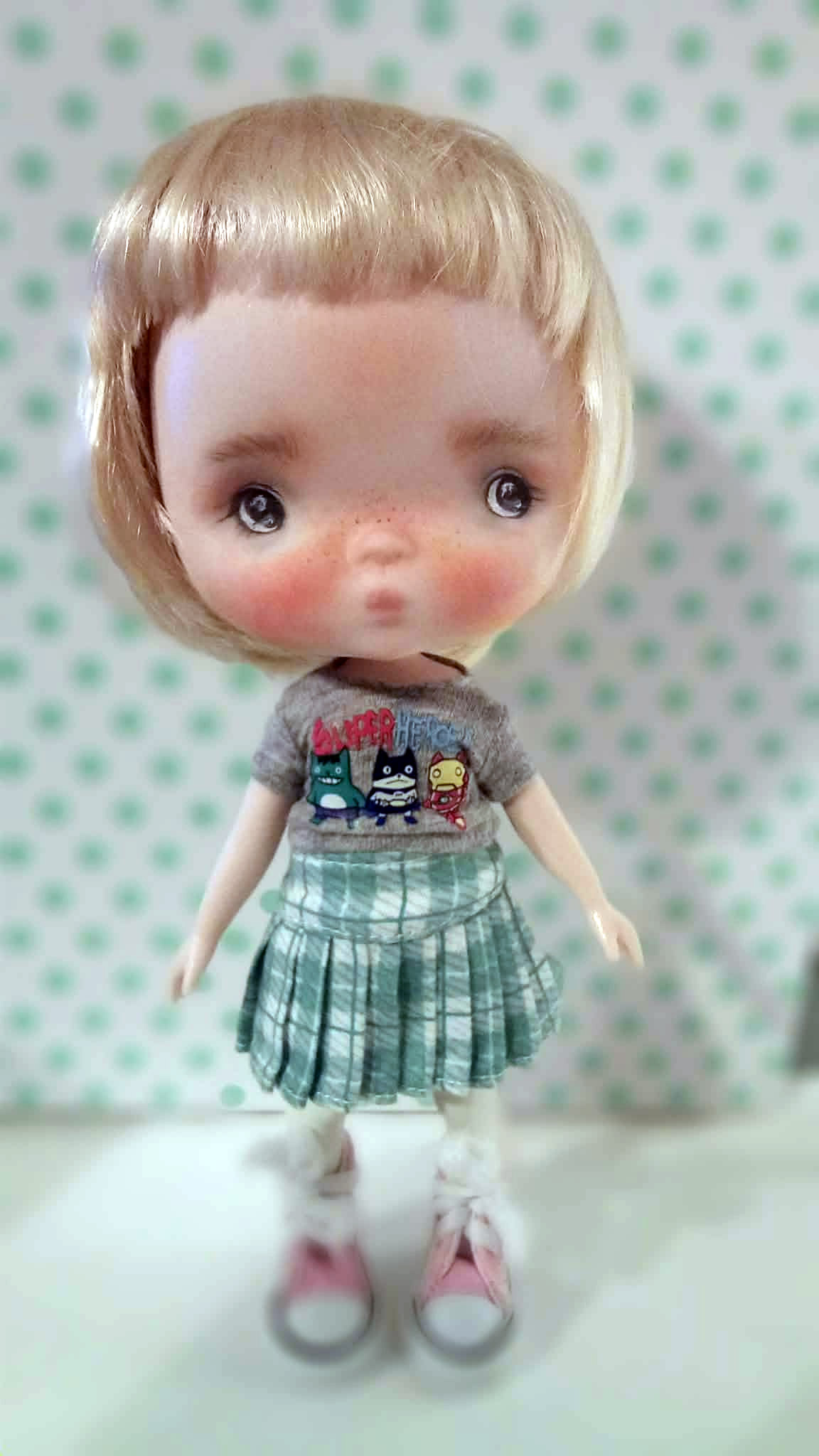 Popola blonde ooak handmade 9'' full set ready doll by Ppinkydolls