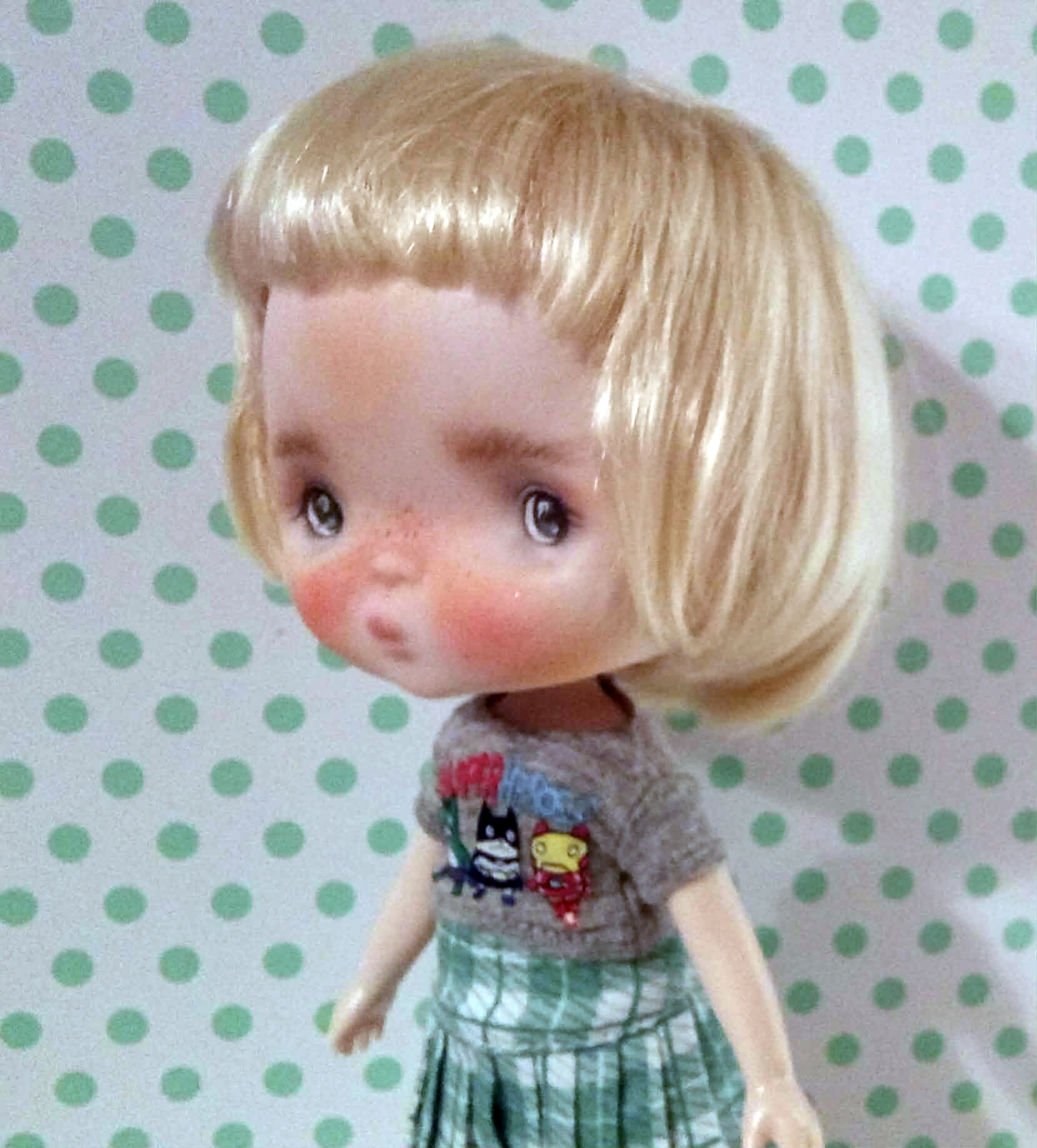 Popola blonde ooak handmade 9'' full set ready doll by Ppinkydolls - Image 2