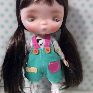 Popola brunet  ooak handmade 9'' full set ready doll by Ppinkydolls