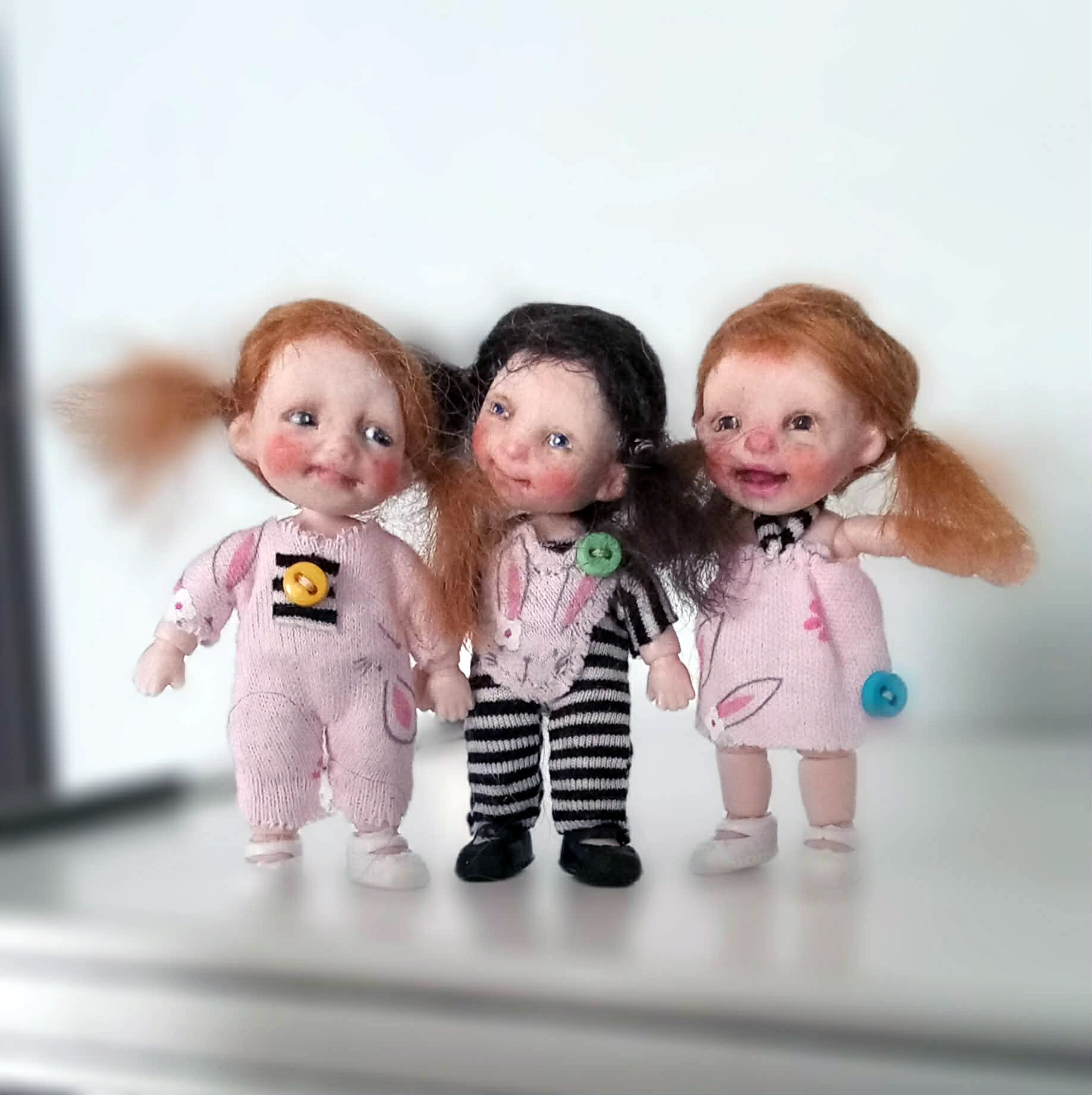 Baby Carot OOAK 3.5 inches dolls,joints body,ready art doll - Image 3