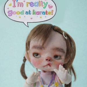 OOAK Poppie Storm bjd 9.5  handmade art doll 9 inches