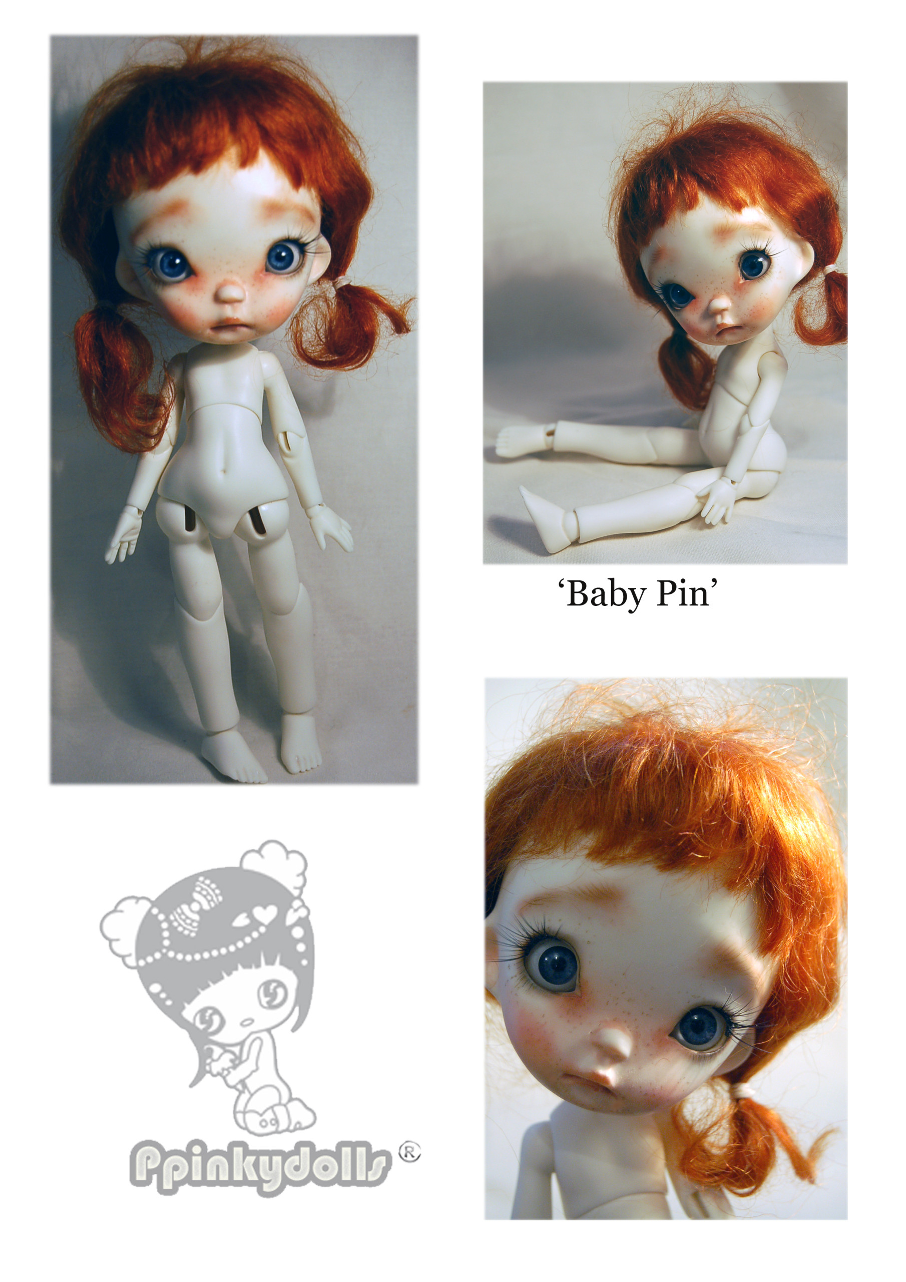 Baby Pin 20cm - 7.8 inches resin bjd doll - Image 3
