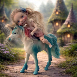 Aprilia' 3 inches Tiny bjd Elf handmade doll