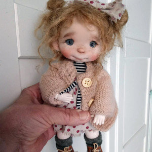 OOAK Nana'bjd handmade resin doll 9 inches-23cm