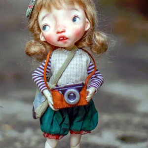 Malisa  ready bjd resin collectible doll ..11.5 inches with honey color hair