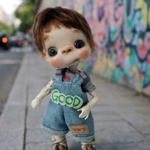 Pepe Boy doll 18cm,1/8 bjd handmade doll