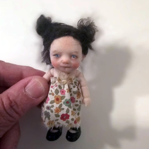 Baby Carot -Tyla OOAK 3.5 inches doll,joints body,ready doll