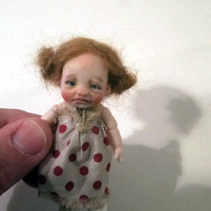 Baby Carot -Sila OOAK 3.5 inches doll,joints body,ready doll