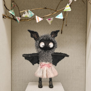 Kelly the Bat handmade,girl art doll