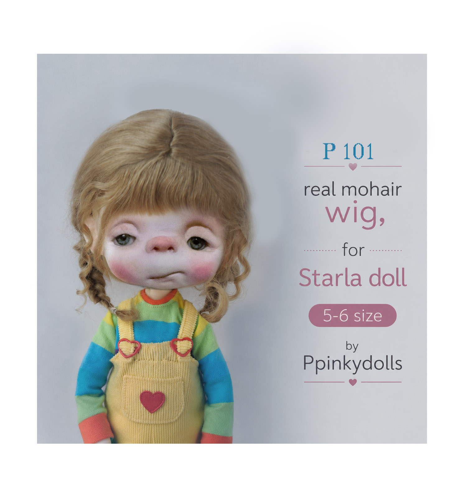 Handcrafted Mohair Wig for Starla Doll P101