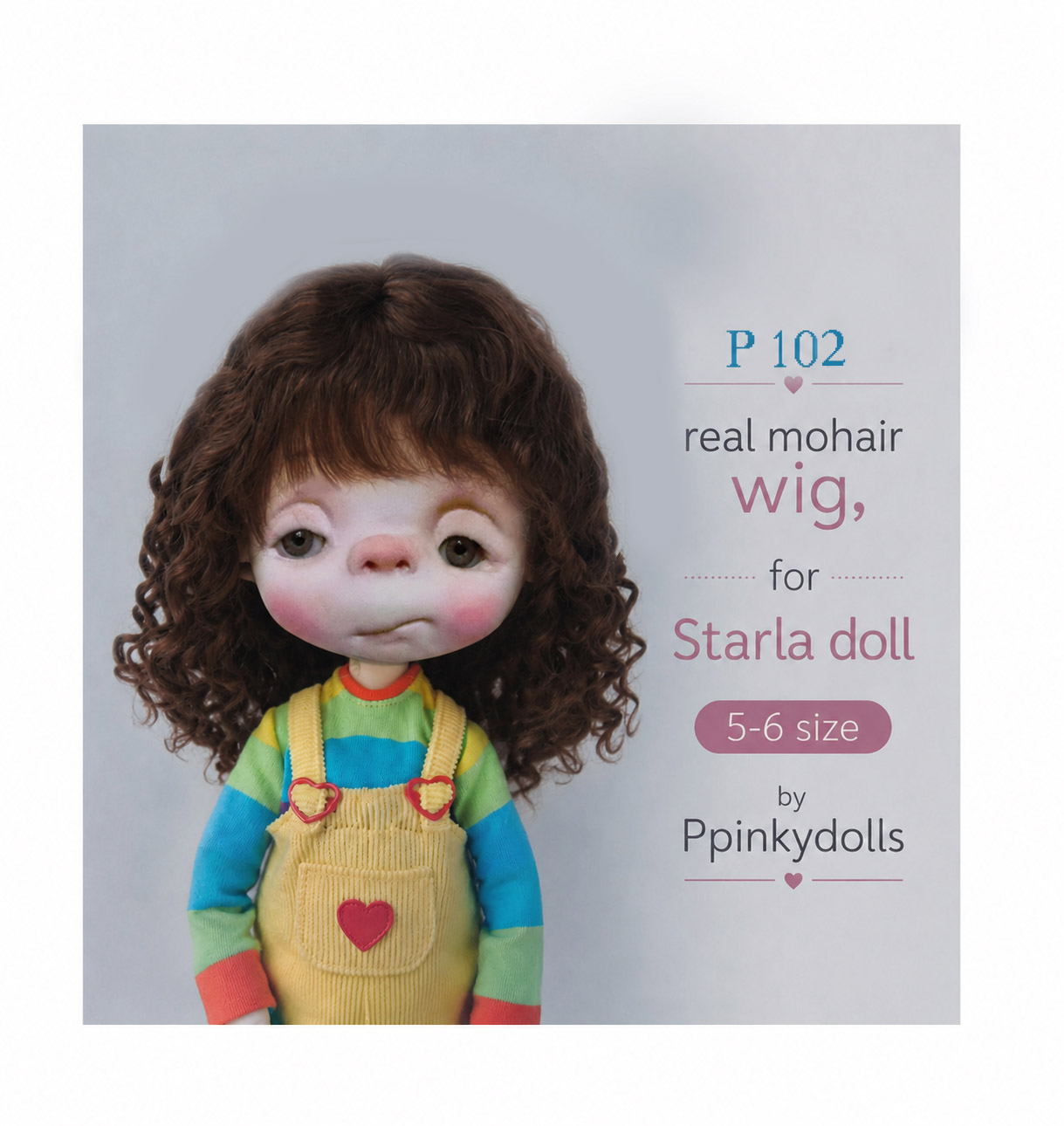 Handcrafted Mohair Wig for Starla Doll P102