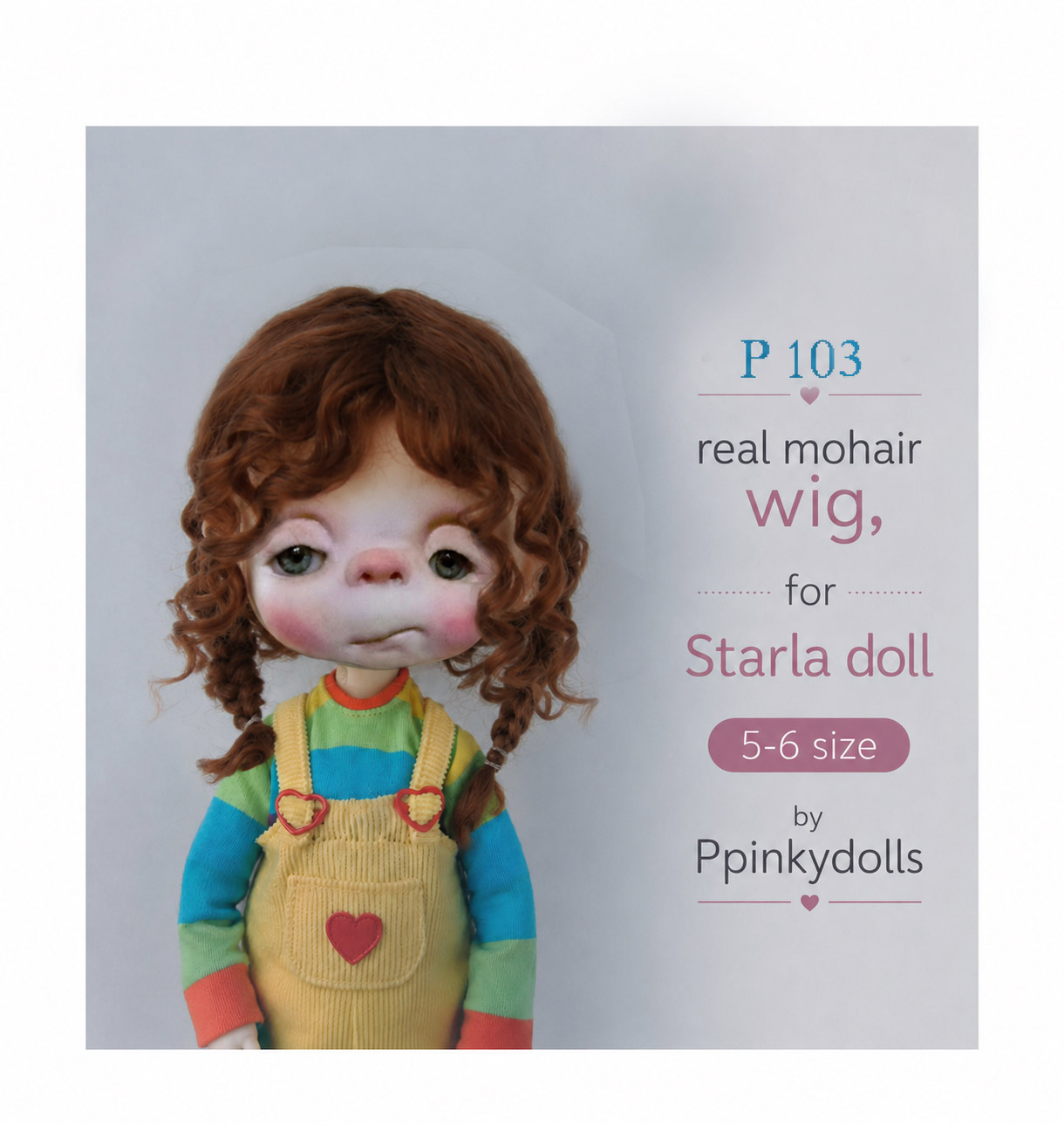 Handcrafted Mohair Wig for Starla Doll P103