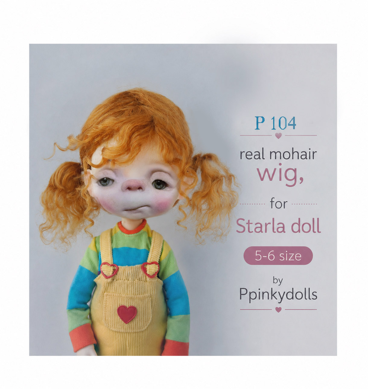 Handcrafted Mohair Wig for Starla Doll P104