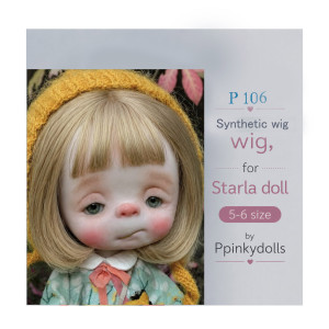 Handcrafted  Synthetic mohair Wig for Starla Doll P106