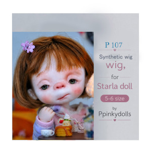 Handcrafted  Synthetic mohair Wig for Starla Doll P107