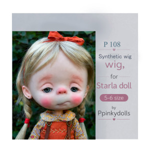 Handcrafted  Synthetic mohair Wig for Starla Doll P108