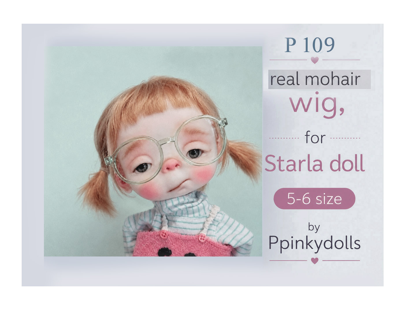 Handcrafted Mohair Wig for Starla Doll P109