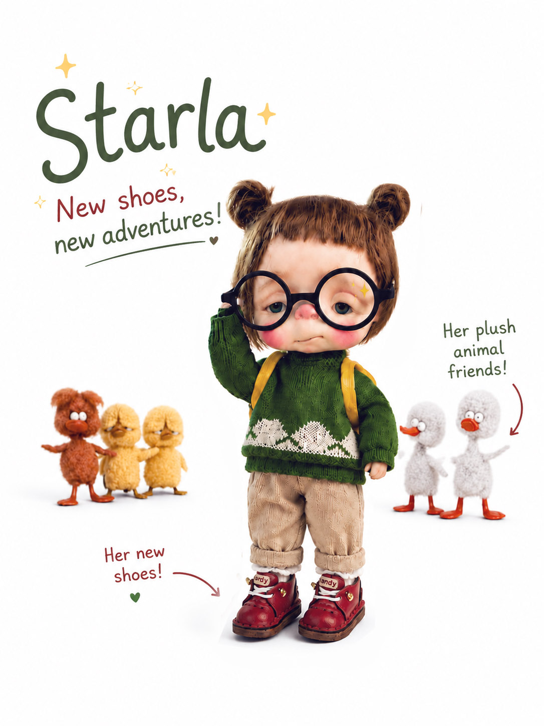 Handcrafted Leather Shoes for Starla Doll - Image 3