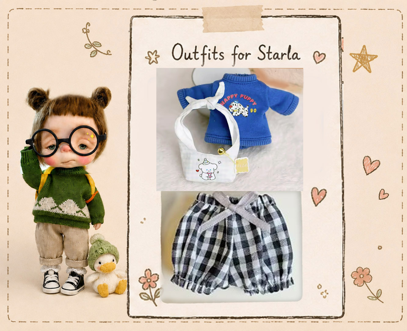 Blue Sweatshirt with pumpkin pant & bag for Starla