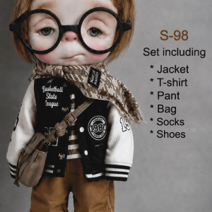 T-Shirt with Jacket sport pant,Bag and shoes 6 pcs Outfit set S-98 for Starla doll
