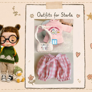 Pink Sweatshirt  with pumpkin pant & bag for Starla