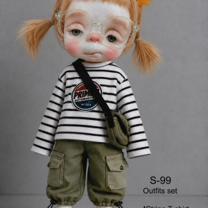 T-Shirt with  sport pant,Bag 3 pcs Outfit set S-99 for Starla doll