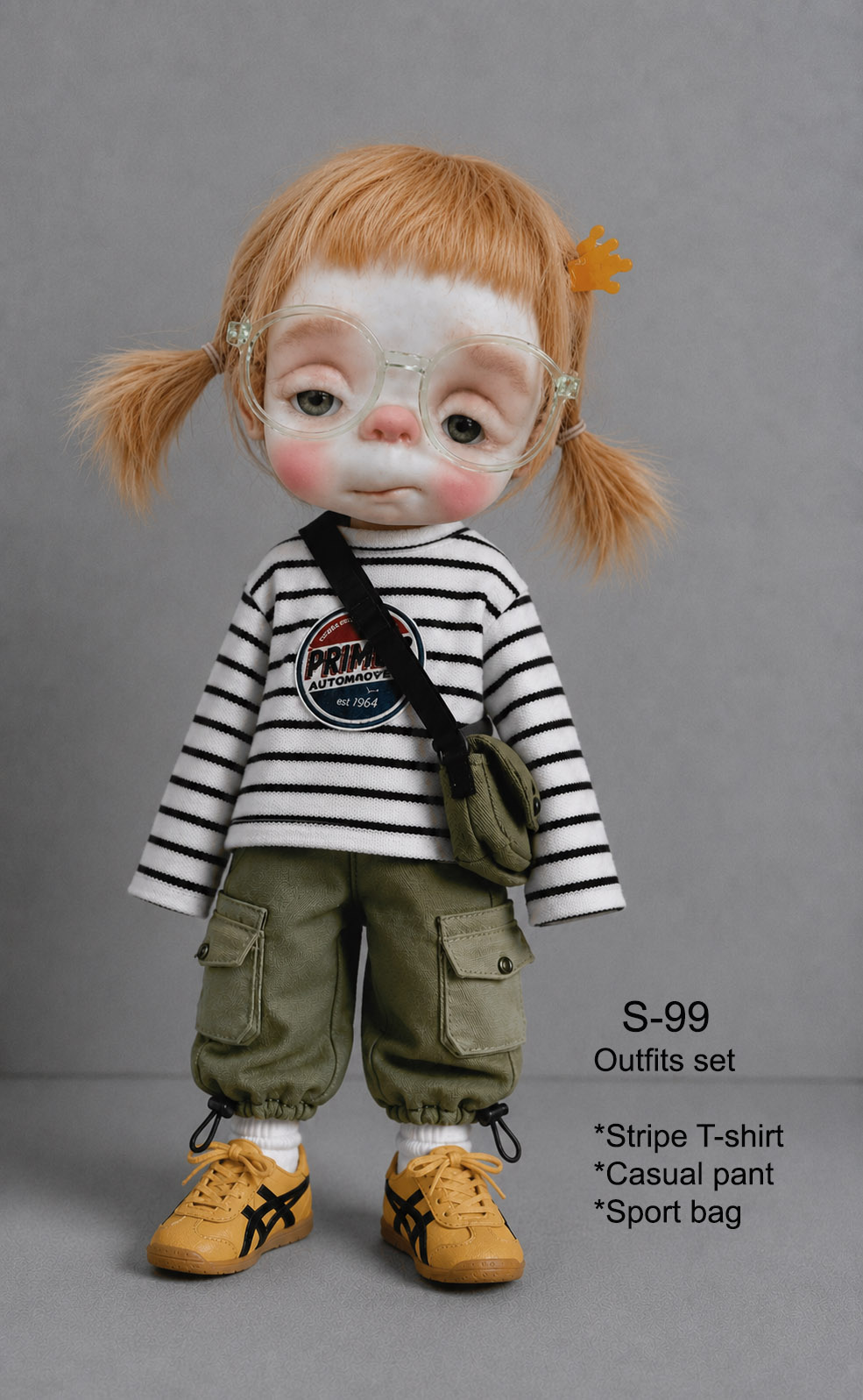 T-Shirt with sport pant,Bag 3 pcs Outfit set S-99 for Starla doll