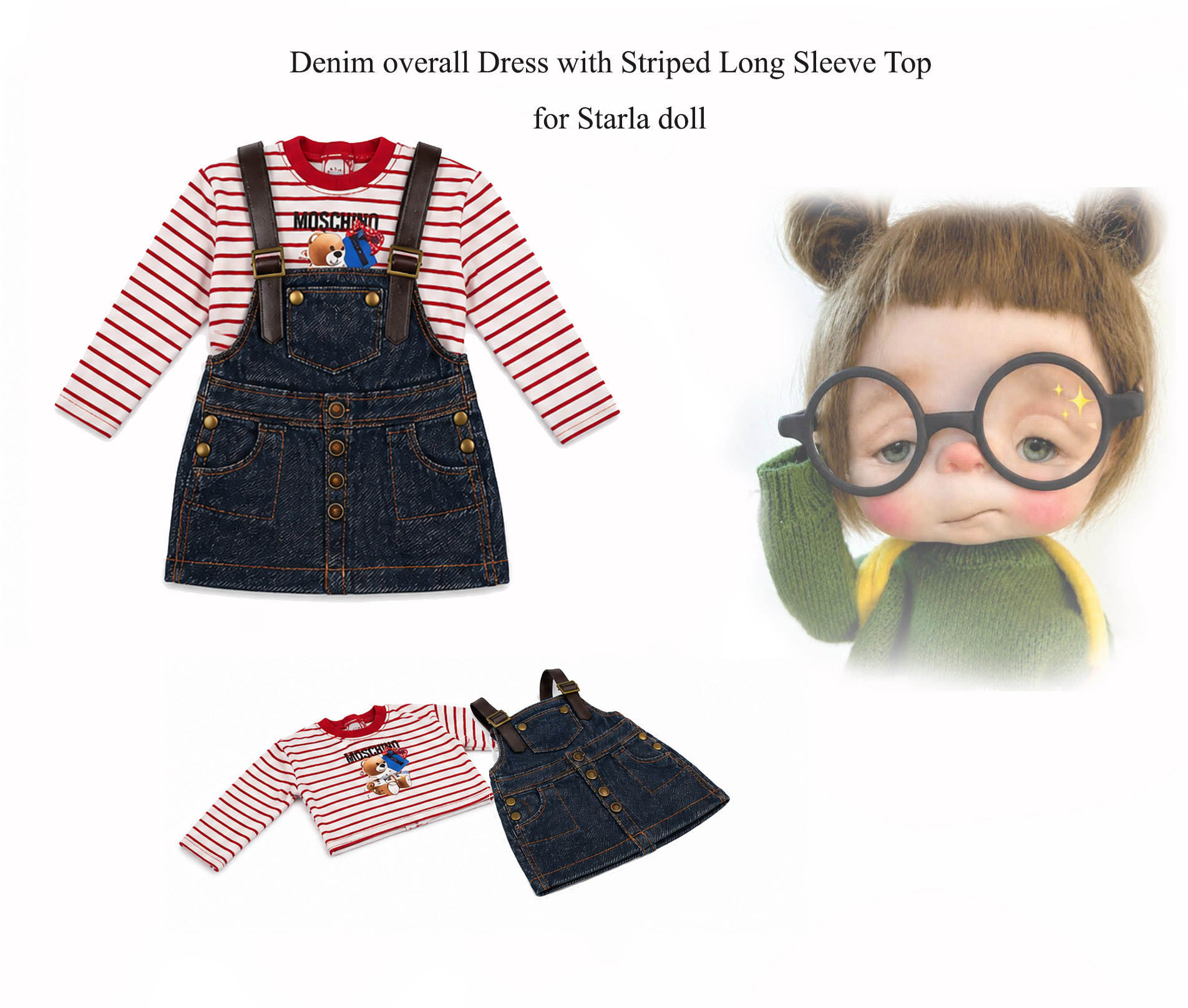 T-Shirt with Suspender skirt Outfit set for Starla doll