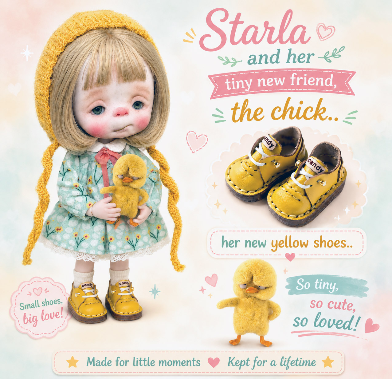 Handcrafted Leather Shoes for Starla Doll - Image 4