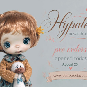 Hypate doll 18cm-7 inches,1/8 bjd handmade doll