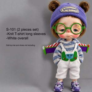 Cotton T-Shirt with Cotton Suspender pant  Outfit set S-101 for Starla doll
