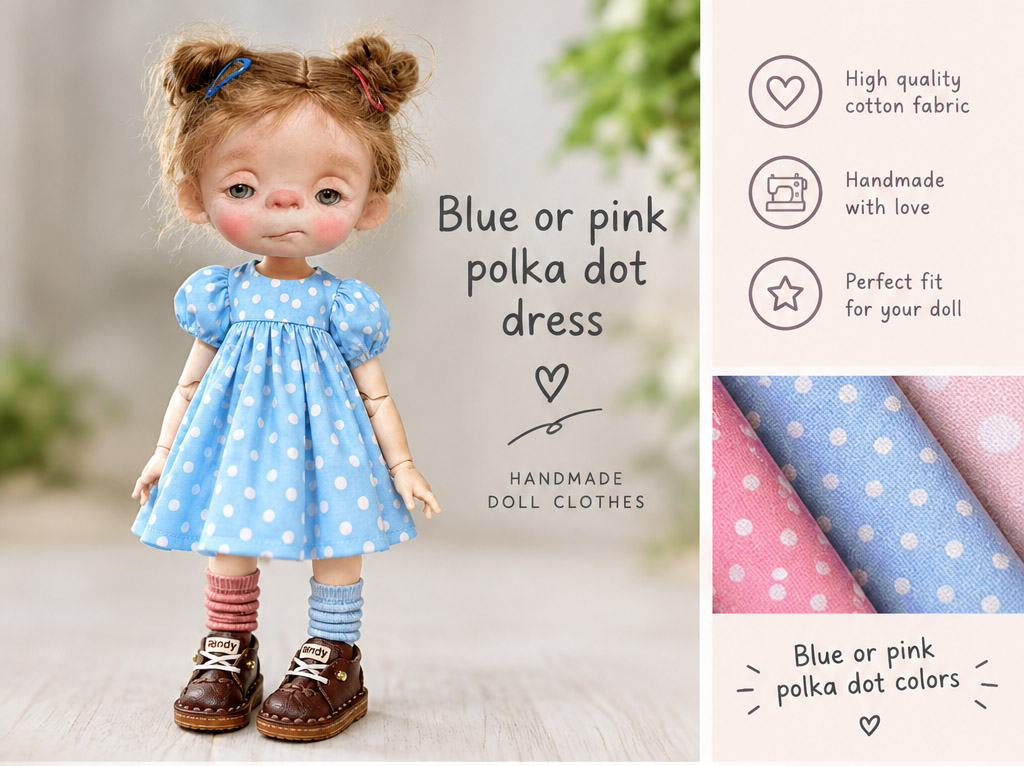 Cotton Dress S-104 for Starla doll