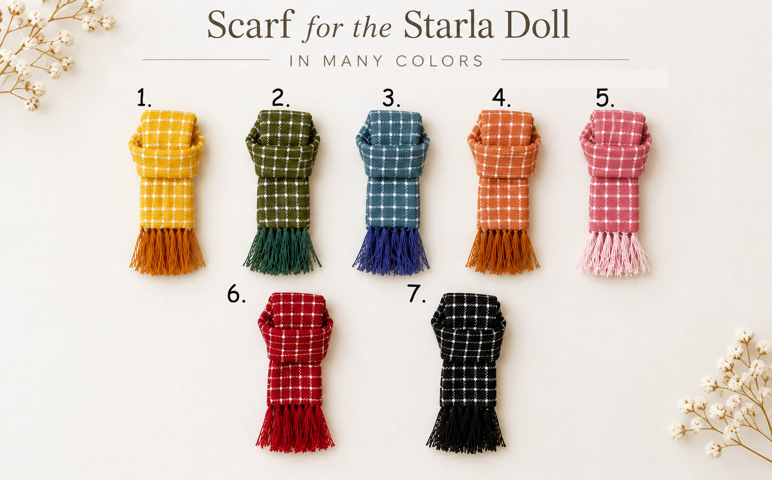 Scarf Plaid Scarf Accessories for Starla doll