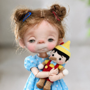 Pinocchio hand knit plus toy for Starla